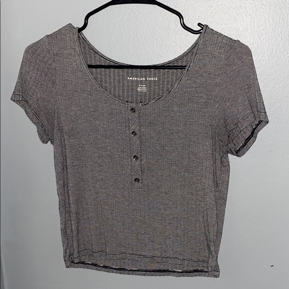 striped american eagle tee